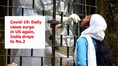 Covid-19: Daily cases surge in US again, India drops to No.2