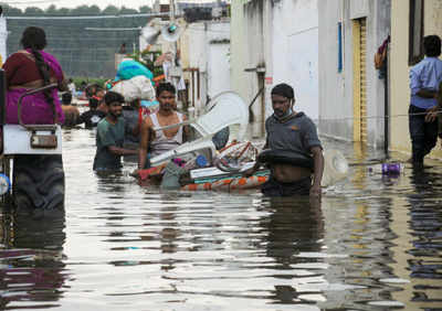 Flood situation grim in parts of Telangana, Karnataka