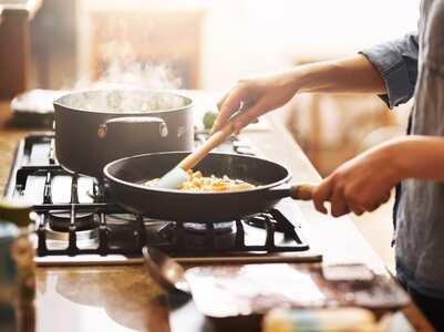 My husband pretends he's ok that I don't cook but he isn't!