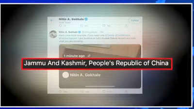 Twitter shows Jammu and Kashmir as part of China