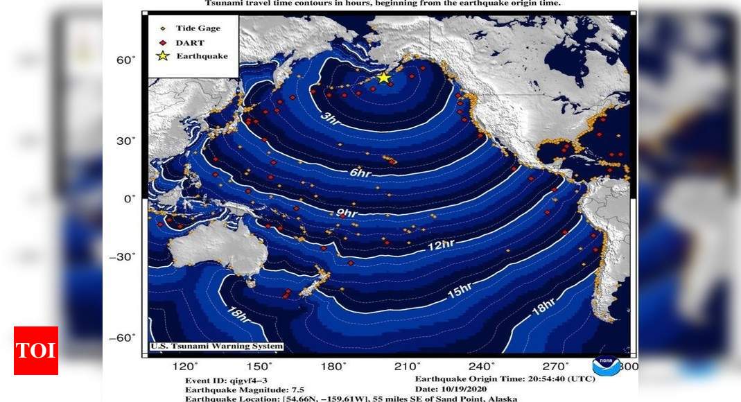 Tsunami alert for Alaska after 7.5 magnitude quake