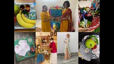 Sanitisers, masks find a place in this year’s kolu thamboolam