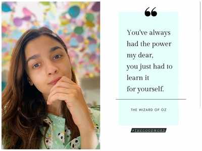 Alia Bhatt shares a powerful quote from 'The Wizard of OZ' and it will surely inspire you