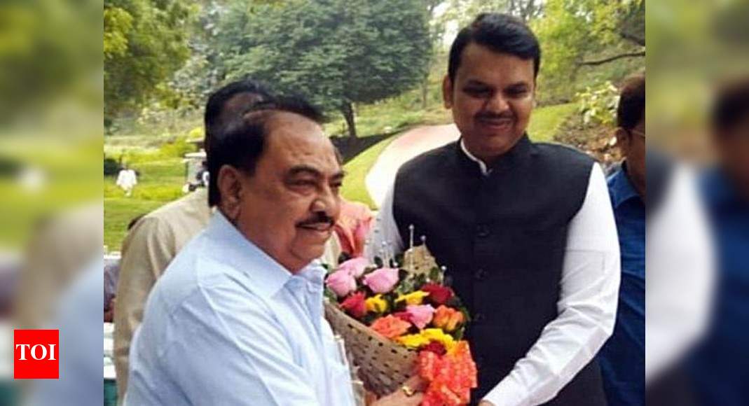 Khadse quits BJP for NCP, alleges plot by Fadnavis