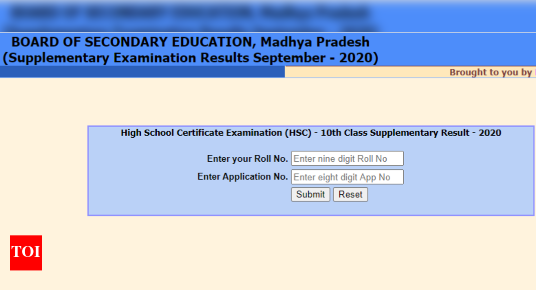 MPBSE 10th Supplementary result 2020 declared mpsc.mp.nic.in, here