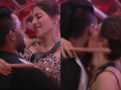 Bigg Boss 14: Nikki Tamboli steals a kiss from Jaan Kumar Sanu during Navratri celebrations, watch video