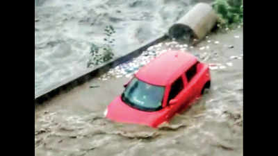 Bengaluru: Man watched car vanish in swirling waters after landlord informed him of deluge