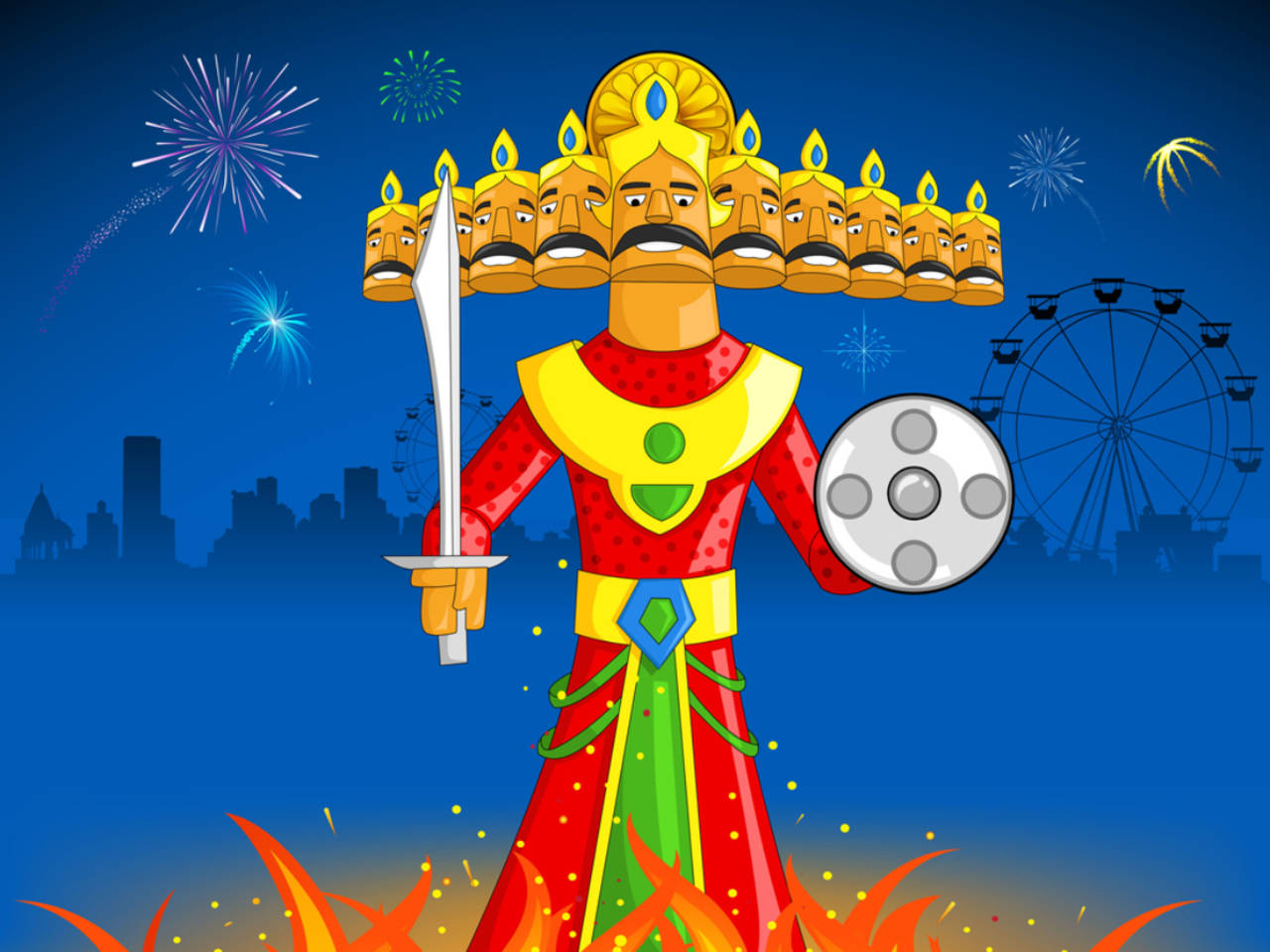 Stock Illustration of a Greeting Card Saying Happy Dussehra with Sketch of  Lord Rama and Ravana in Battle Stock Illustration  Illustration of hindu  greeting 98589817