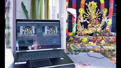 Bhubaneswar: Ashtami rituals come alive on phone screens