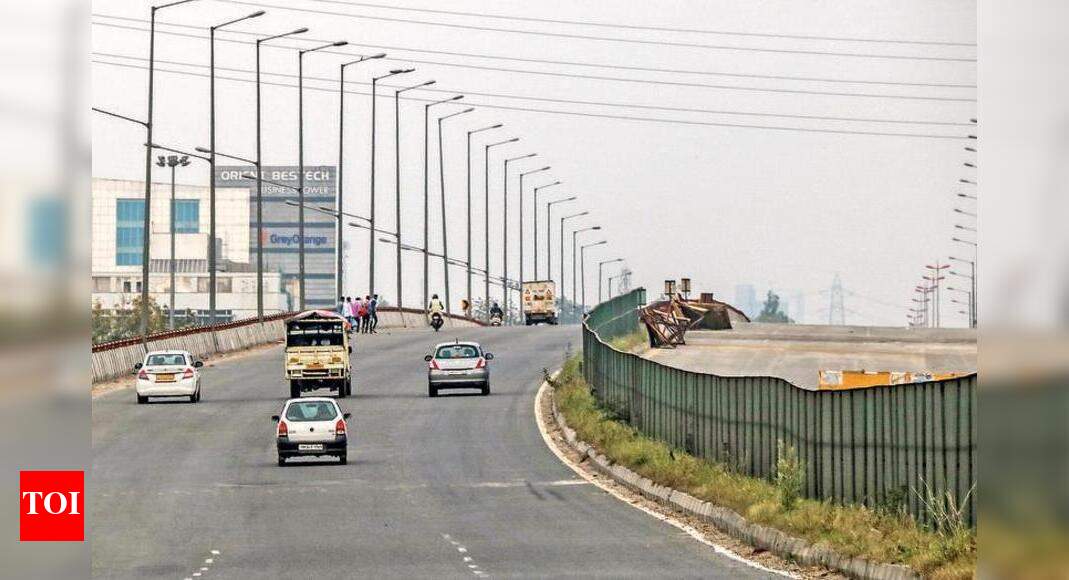 Samples taken at Hero Honda Chowk flyover to check strength Gurgaon