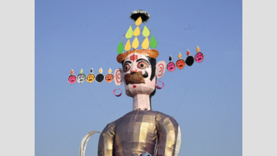 Bhopal: Ravana effigies shrink in Covid Dussehra