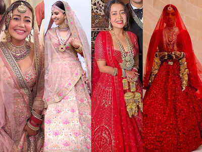 Neha Kakkar's wedding pictures are sure to remind you of Priyanka Chopra and Anushka Sharma's stunning bridal ensembles