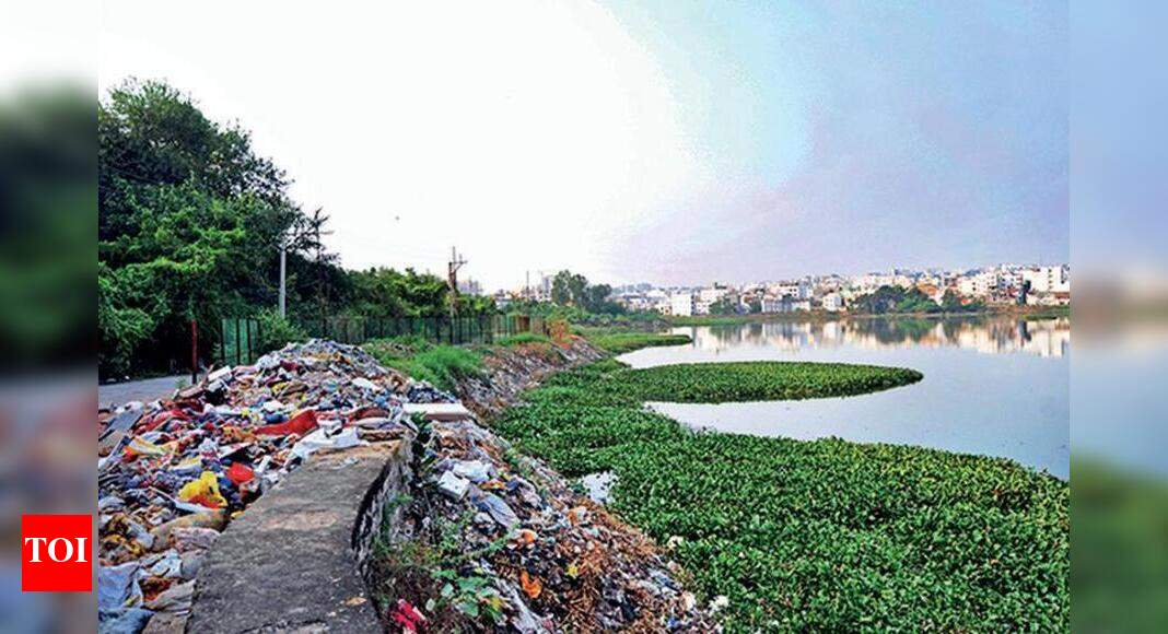 Damaged goods, hospital waste dumped at Shah Hatim Talab | Hyderabad ...