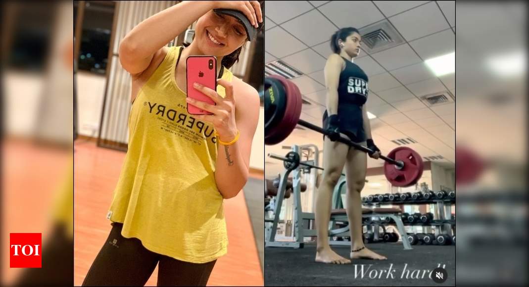 Video Alert Rashmika Mandannas Jaw Dropping Deadlift Will Make You Hit The Gym Right Away 