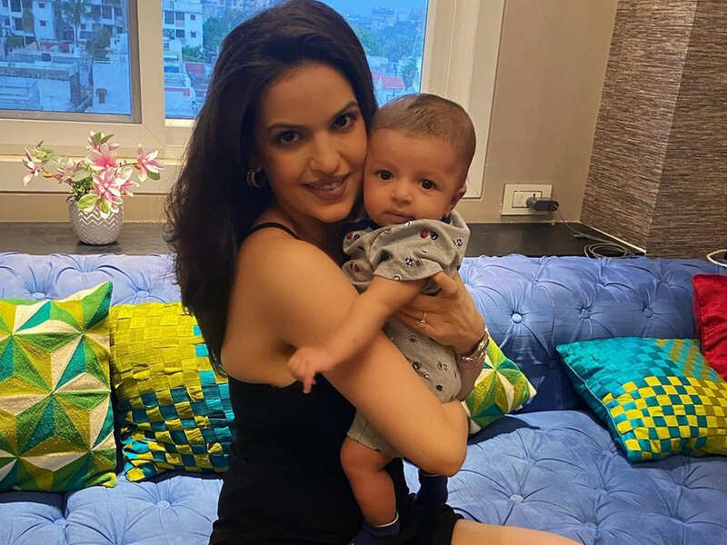 Natasa Stankovic shares pictures from son Agastya's three-month birthday, Hardik Pandya misses the celebration | Hindi Movie News - Times of India