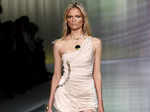 Russian beauty Natasha Poly known for her theatrical moves during the fashion shows is back in business