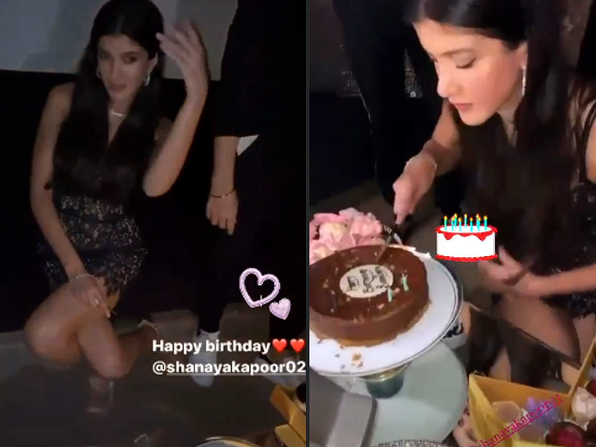 Watch Shanaya Kapoor Kicks Off Her Birthday Celebrations With A Midnight Bash And A Lot Of Cake Hindi Movie News Times Of India