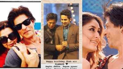 Kareena Kapoor, Ayushmann Khurrana and others pour warm wishes for Shah Rukh Khan