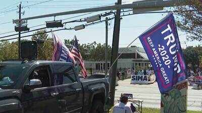 US polls 2020: Trump supporters outside poll draw police attention