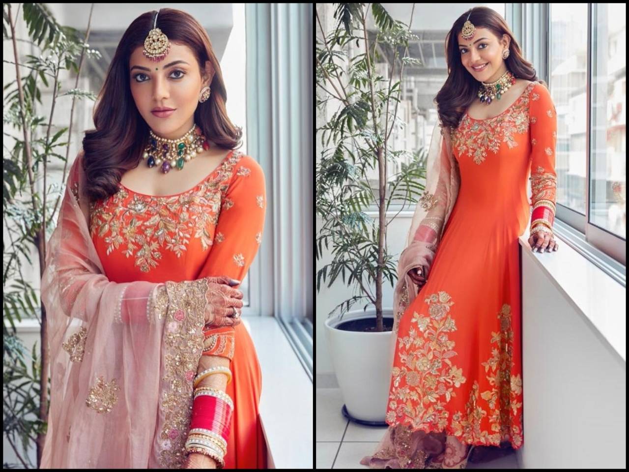 Bf Kajal - Kajal Aggarwal looks breathtakingly beautiful in an orange ensemble | Hindi  Movie News - Times of India