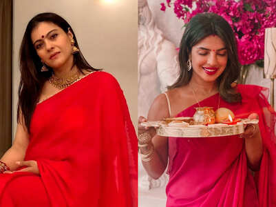 Kajol and Priyanka Chopra prove a plain sari is hotter than an embellished one!