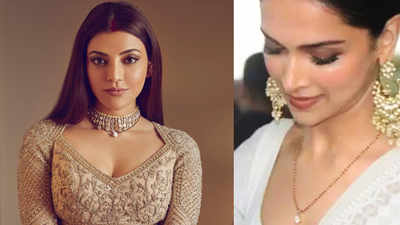 Kajal Aggarwal's mangalsutra reminds us of Deepika Padukone's sacred necklace