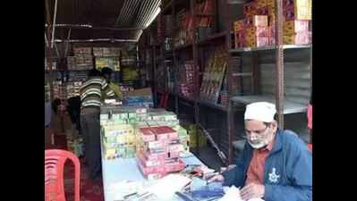 Allahabad: Cracker shops await Diwali spark