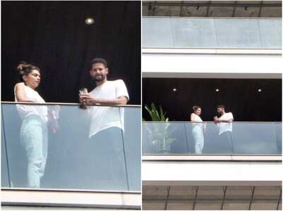 Deepika & Siddhant papped during shoot