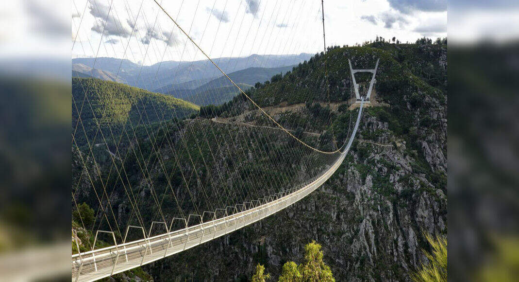 World’s longest pedestrian suspension bridge opens in Portugal