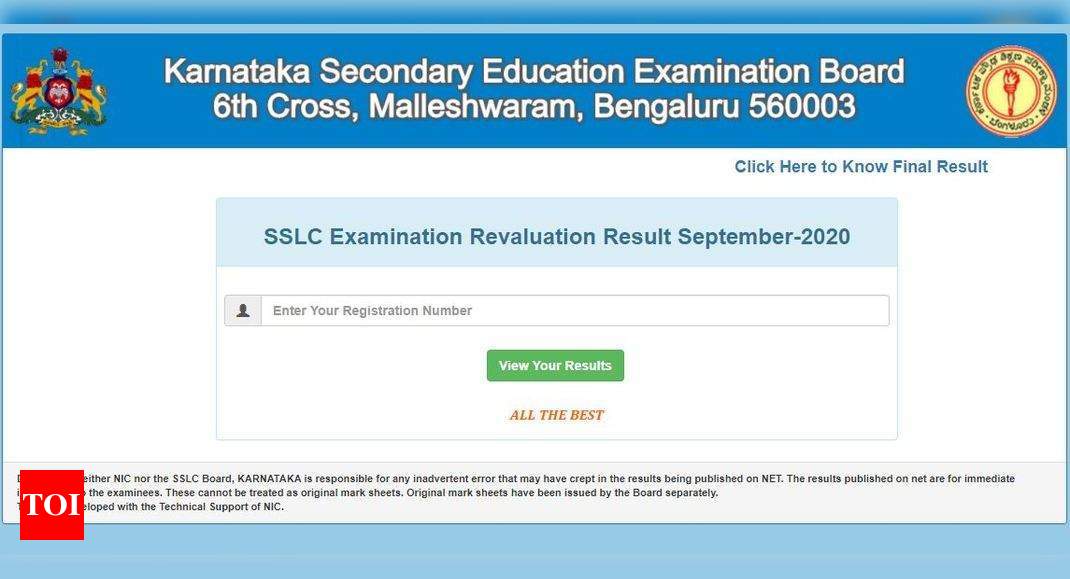 Karnataka SSLC revaluation result 2020 declared, check here Times of India