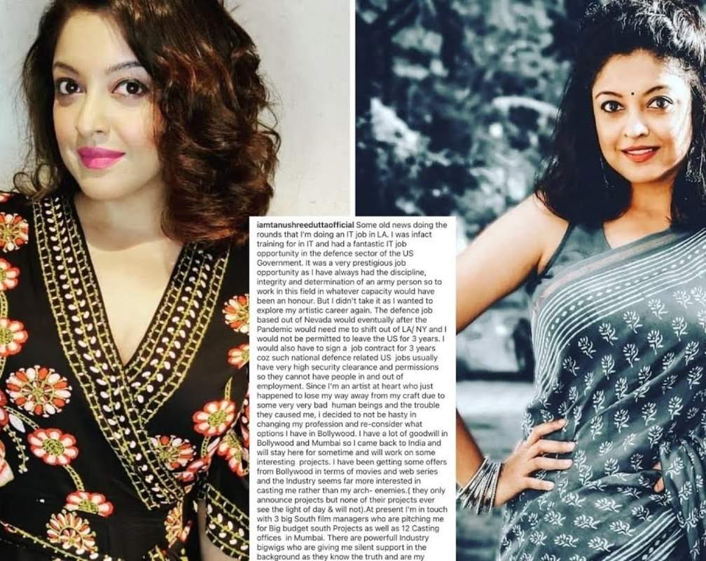 
Tanushree Dutta announces her Bollywood comeback, shares a strong message
