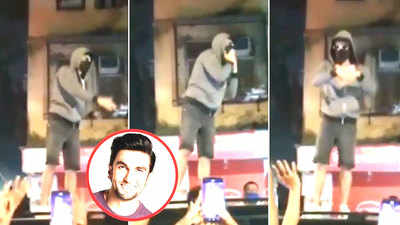 Ranveer Singh climbs on his car to greet fans, video goes viral