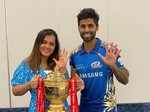 MI players and their wives and girlfriends celebrate 2020 IPL victory