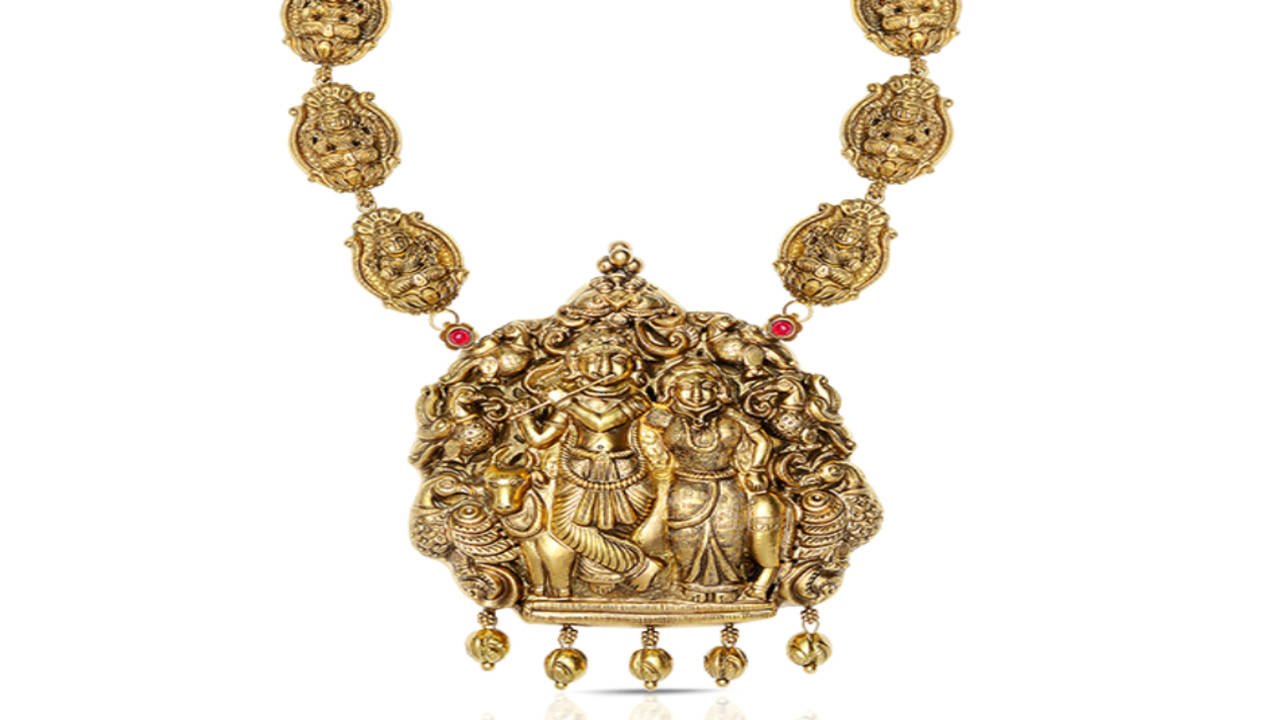 Buy 22Kt Gold Vintage Antique Kundan Kante Necklace Online from Vaibhav  Jewellers