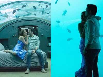 PHOTOS: Kajal Aggarwal enjoys an underwater stay with hubby Gautam Kitchlu in Maldives