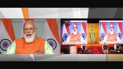 PM Modi unveils statue of Swami Vivekananda via video conferencing at JNU campus