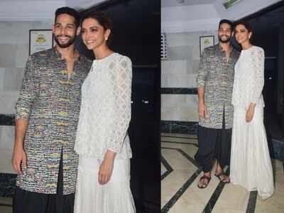 Photos: Siddhant Chaturvedi poses with Deepika Padukone post her visit to his house for a pre-Diwali bash