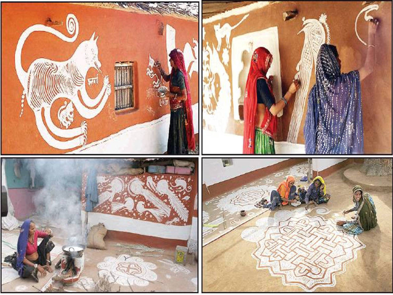 Rajasthan: Art of mud wall painting dying a slow death | Jaipur ...