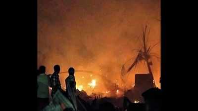 Kolkata: 35 huts razed in Kali Puja night blaze