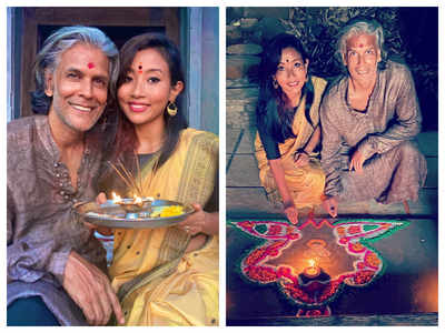 THESE pictures of Milind Soman celebrating Diwali with wife Ankita Konwar will give you major couple goals