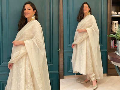 Anushka Sharma nails pregnancy ethnic look