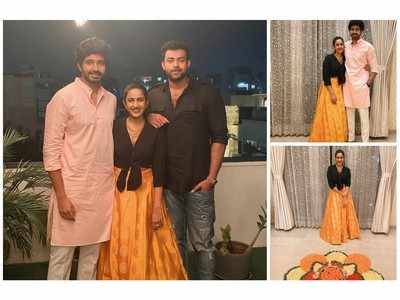 Niharika Konidela spends Diwali with Varun Tej Konidela and Chaitanya JV