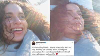 Kangana Ranaut shares early morning sun-kissed photos while welcoming cold winter mornings in Manali
