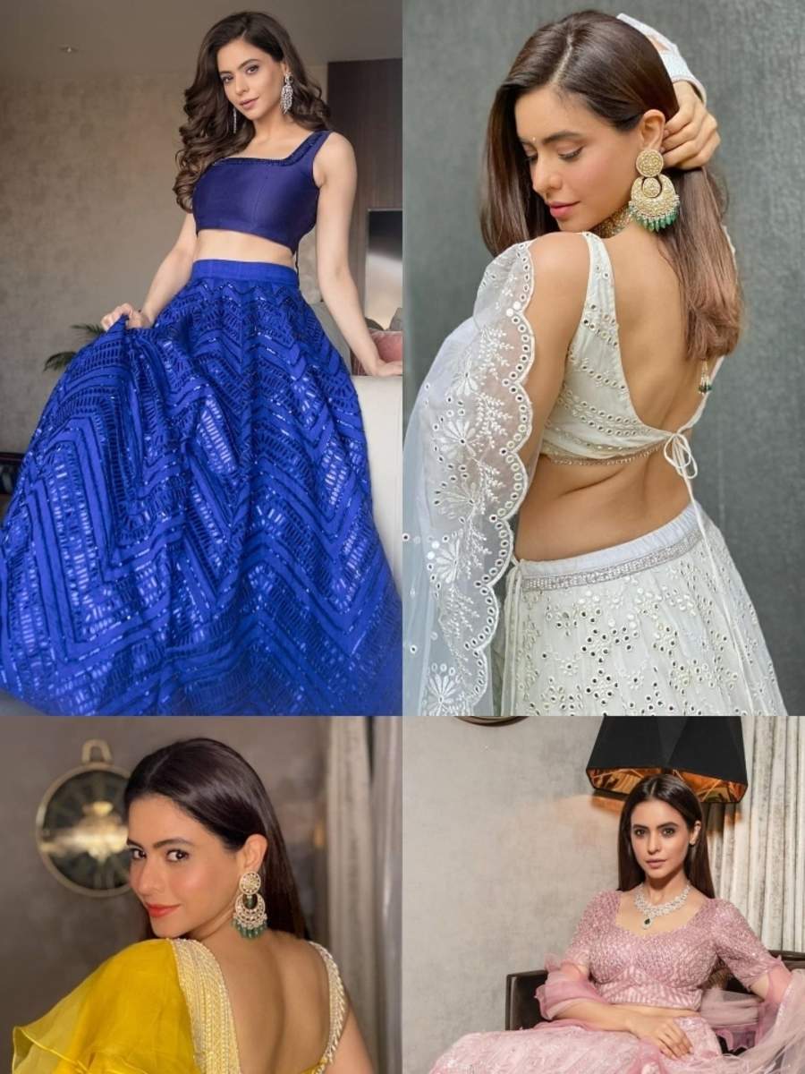 Aamna Sharif looks magical in a light blue lace worked lehenga!