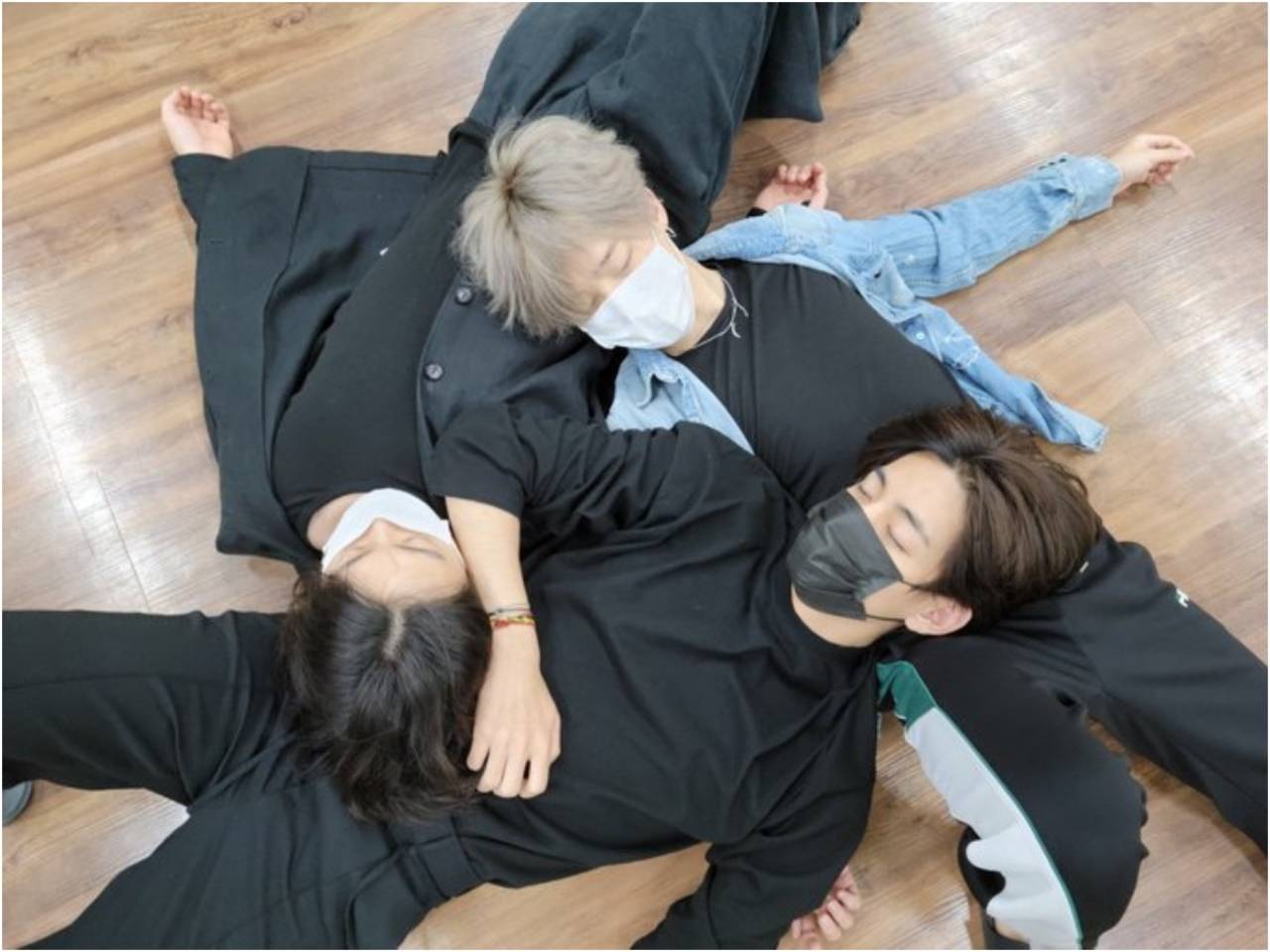 BTS members V, Jungkook and Jimin take a nap during the practice break; check out their adorable PHOTO | K-pop Movie News - Times of India