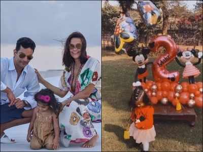 Neha Dhupia shares a glimpse from daughter Mehr's 2nd birthday celebration on Instagram