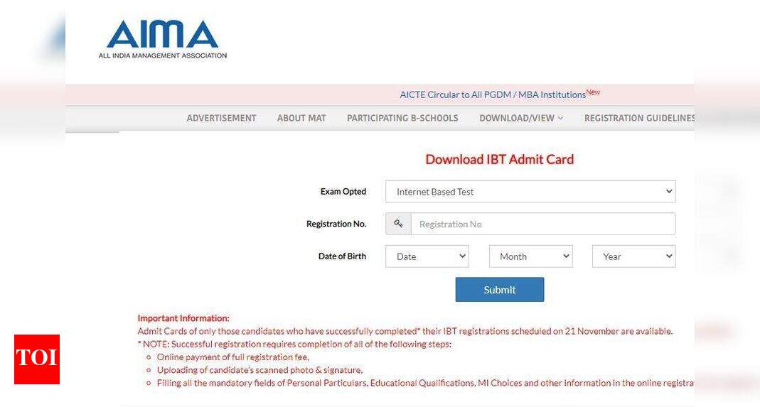 MAT admit card 2020 released, download here Times of India