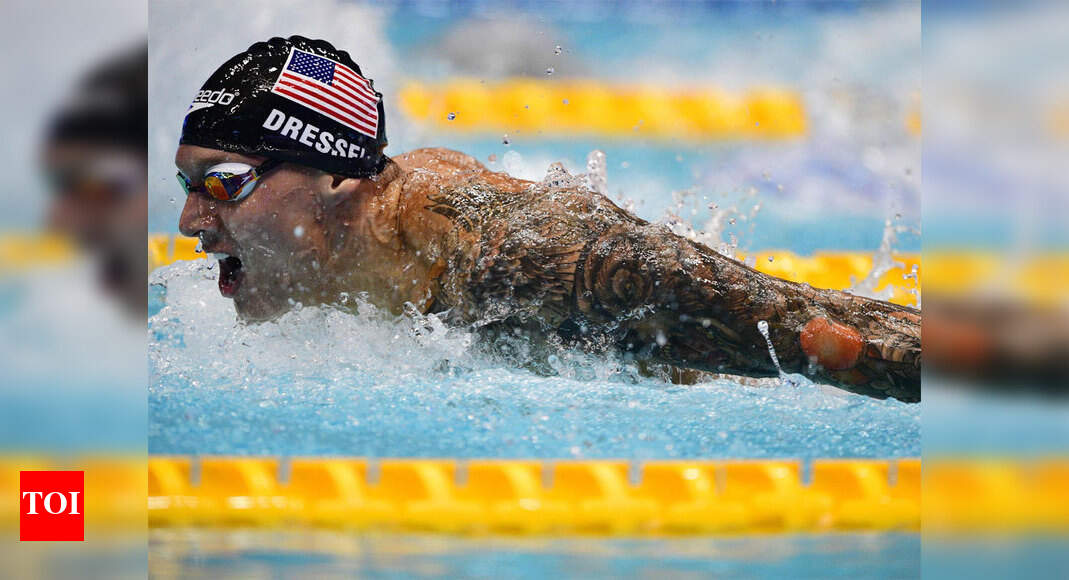 American Caeleb Dressel sets two short course world records More
