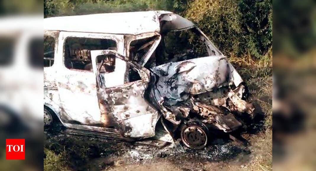 Seven charred to death as van catches fire after collision in Gujarat ...