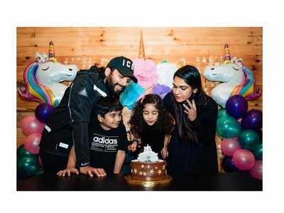 Allu Arjun thanks the Pushpa team for hosting a grand birthday party for daughter Allu Arha